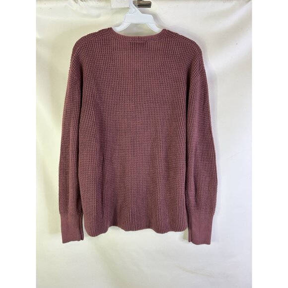 New Express Waffle Knit Thermal Boxy Sweater Mauve - Picture 7 of 7